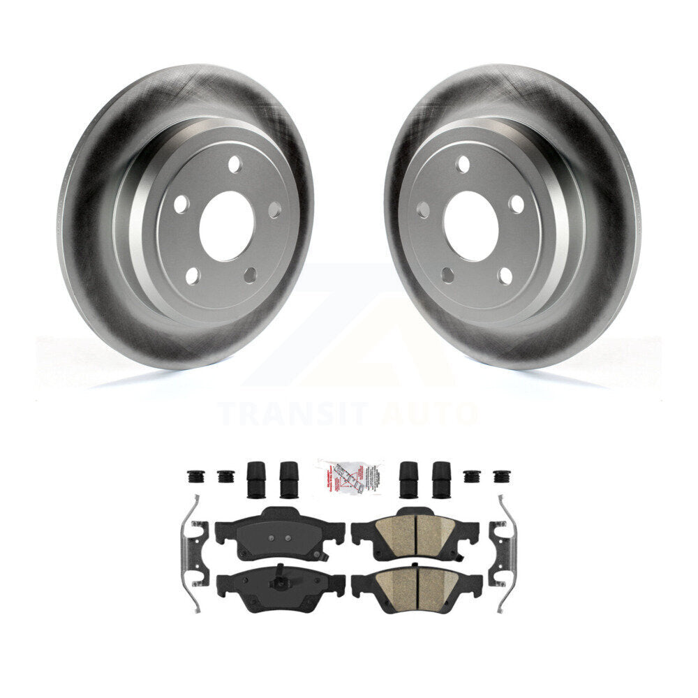 Rear Coated Disc Brake Rotors And Ceramic Pads Kit For Dodge Durango Jeep Grand Cherokee KGA-103637