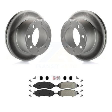 Rear Coated Brake Rotor & Semi-Metallic Pad Kit For 2005-2007 Ford F-350 Super Duty F-250 KGA-103655