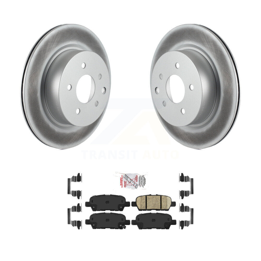 Rear Coated Brake Rotor Ceramic Pad Kit For INFINITI Nissan Maxima G37 QX50 EX35 370Z G35 KGA-103669
