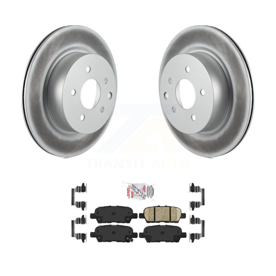 Rear Coated Brake Rotor Ceramic Pad Kit For INFINITI Nissan Maxima G37 QX50 EX35 370Z G35 KGA-103669