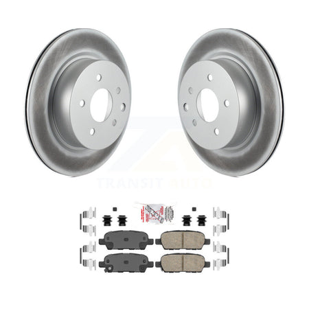 Rear Coated Disc Brake Rotors And Ceramic Pads Kit For INFINITI EX35 M35 M45 KGA-103677