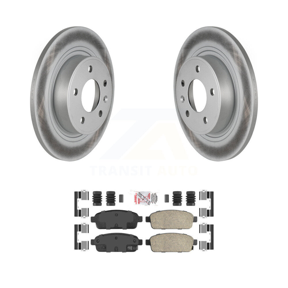 Rear Coated Brake Rotor Ceramic Pad Kit For Chevrolet Cruze Buick Verano Orlando Volt ELR KGA-103686