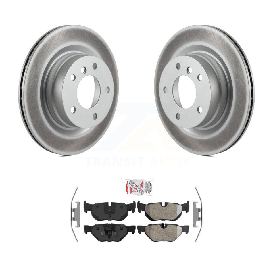 Rear Coated Disc Brake Rotors And Semi-Metallic Pads Kit For BMW 323i 328i 325i KGA-103703