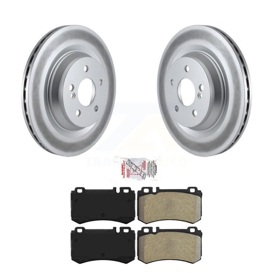 Rear Coat Brake Rotors Semi-Metallic Pad Kit For 07-13 Mercedes-Benz S600 Armored Vehicle KGA-103713