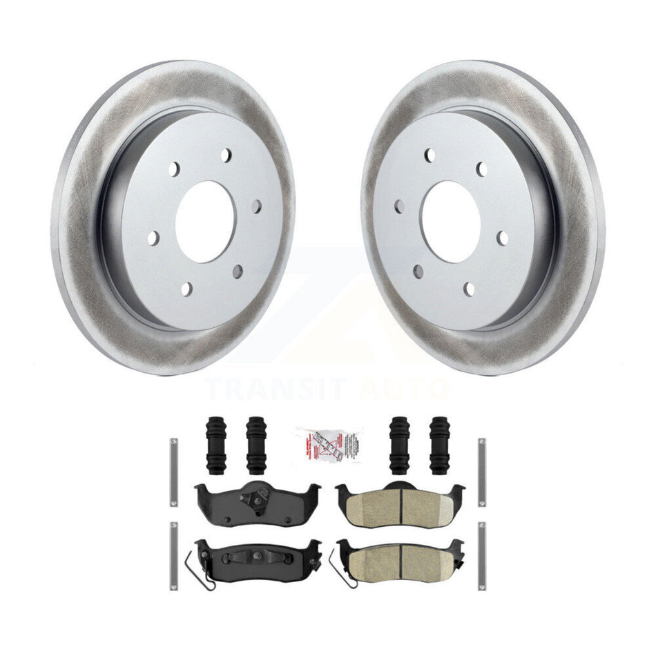 Rear Coated Brake Rotors Ceramic Pad Kit For Nissan TITAN Armada INFINITI QX56 Pathfinder KGA-103719