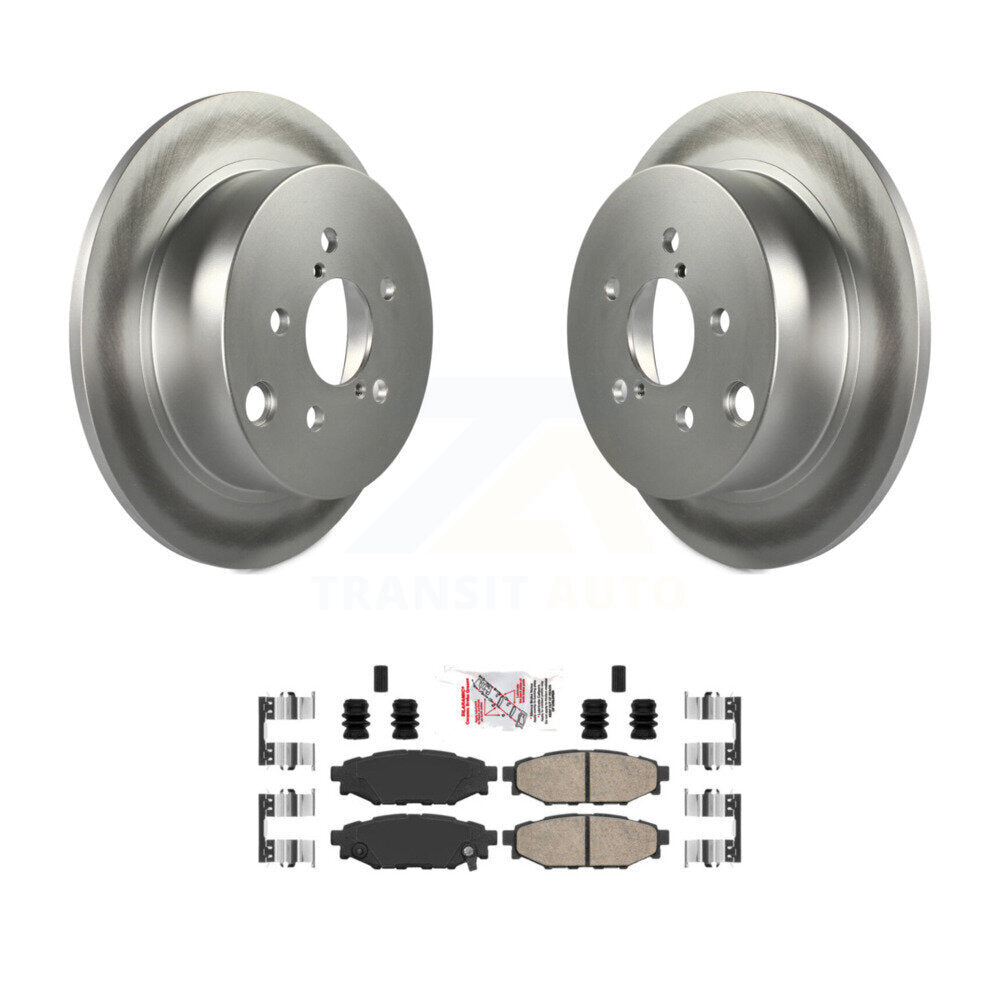 Rear Coated Disc Brake Rotor And Ceramic Pad Kit For Subaru Crosstrek Impreza Forester XV KGA-103732