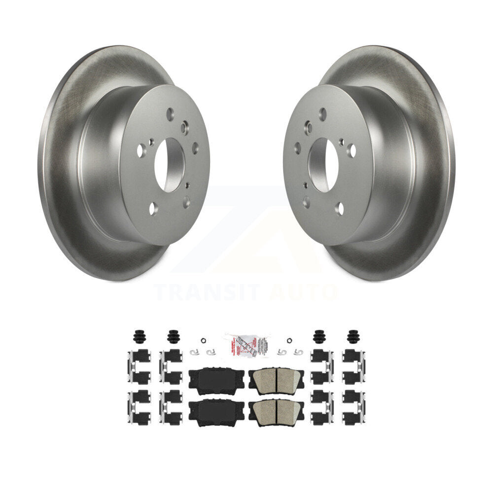 Rear Coated Disc Brake Rotor & Ceramic Pad Kit For Toyota Camry Lexus ES350 Avalon ES300h KGA-103754