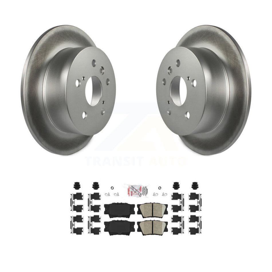 Rear Coated Disc Brake Rotor & Ceramic Pad Kit For Toyota Camry Lexus ES350 Avalon ES300h KGA-103754
