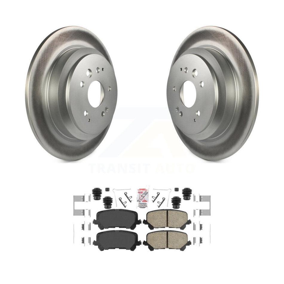 Rear Coated Disc Brake Rotors And Ceramic Pads Kit For 2014-2016 Acura MDX KGA-103778