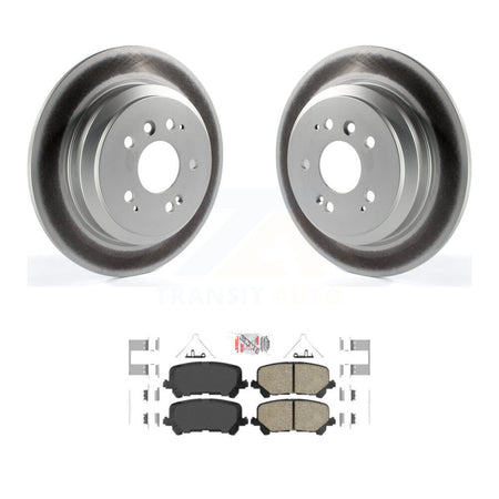 Rear Coated Disc Brake Rotors And Ceramic Pads Kit For Honda Pilot Ridgeline Passport KGA-103779