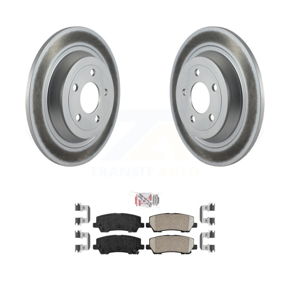 Rear Coated Disc Brake Rotors And Ceramic Pads Kit For Ford Mustang KGA-103781