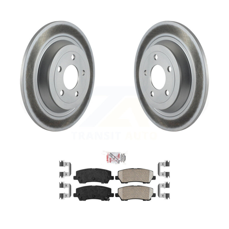 Rear Coated Disc Brake Rotors And Ceramic Pads Kit For Ford Mustang KGA-103781