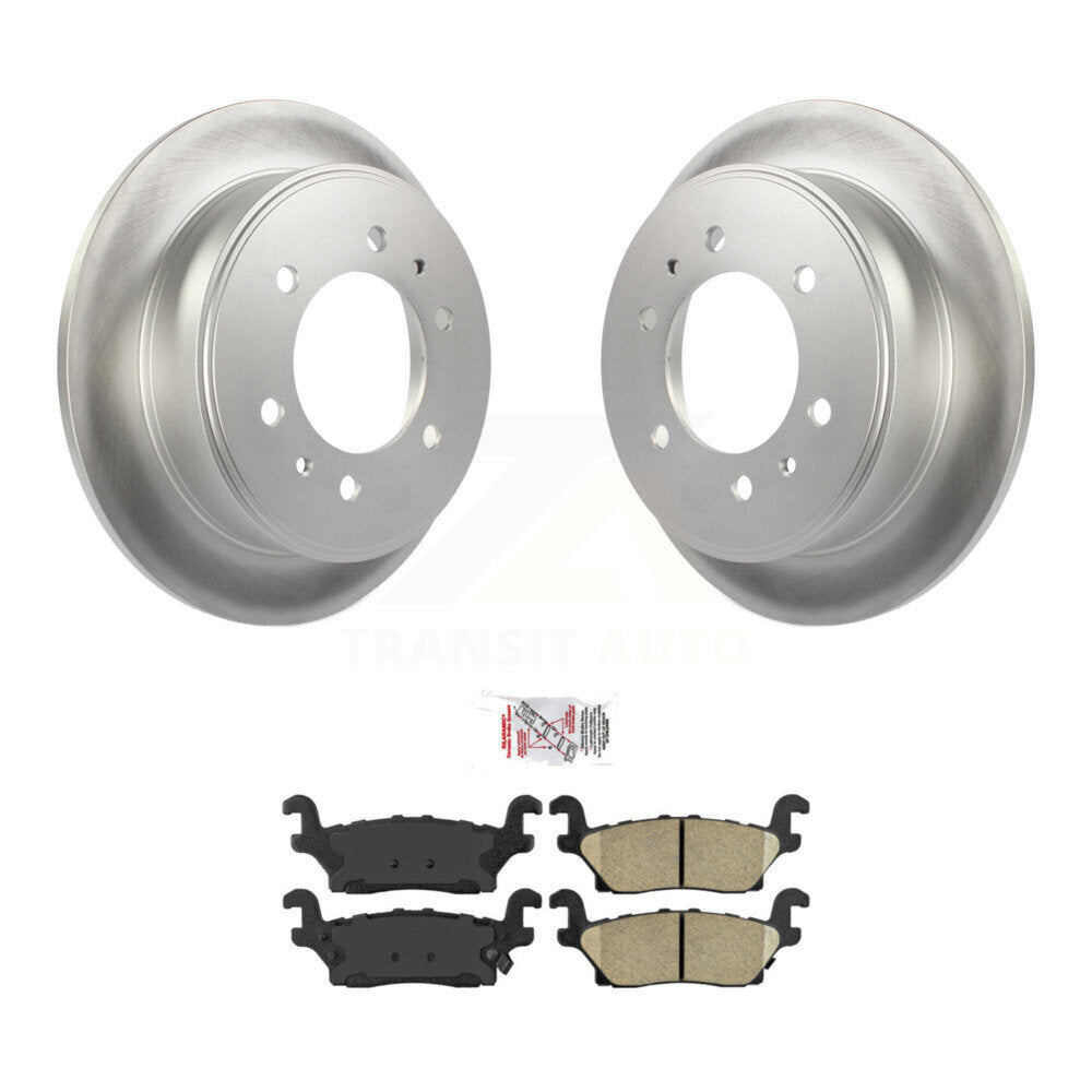 Rear Coated Disc Brake Rotors And Ceramic Pads Kit For Hummer H3 H3T KGA-103783