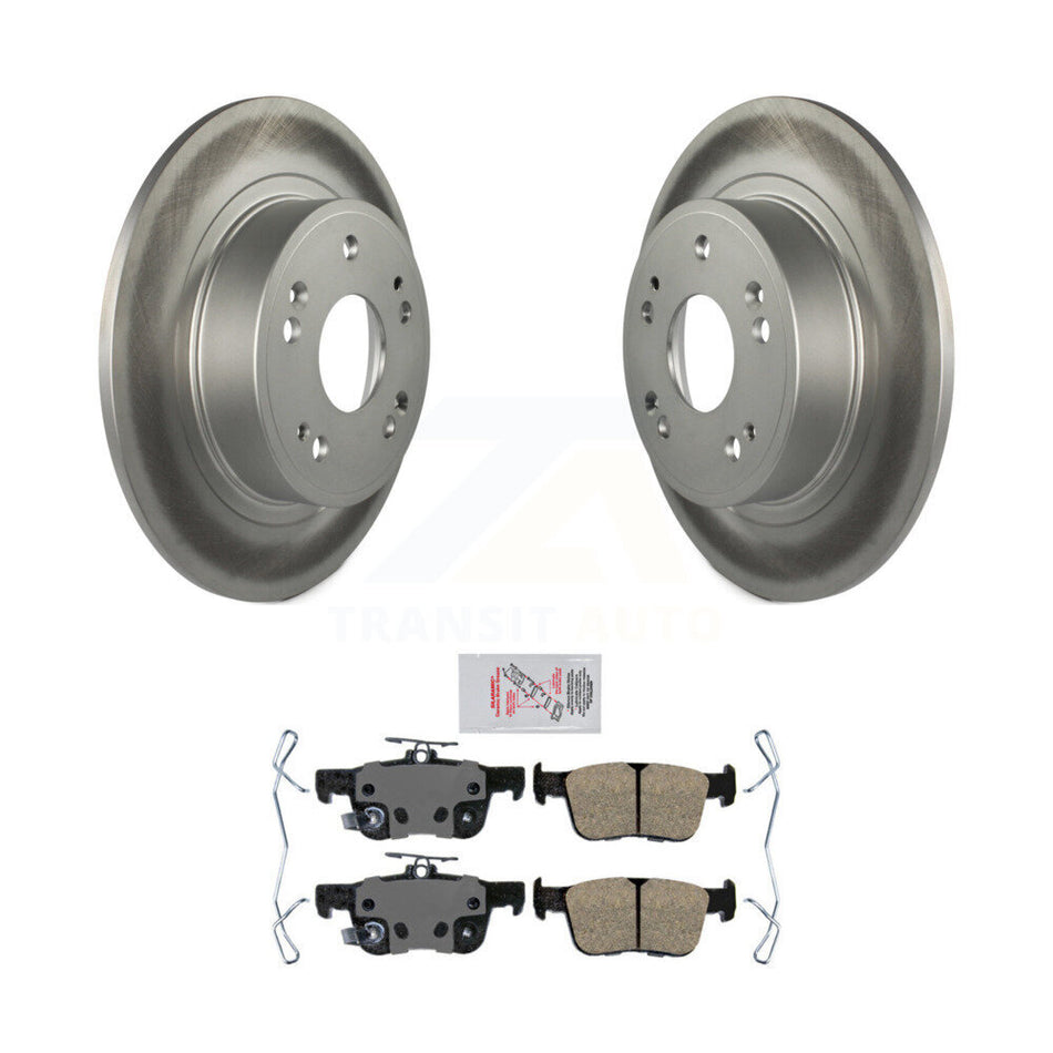 Rear Coated Disc Brake Rotors And Ceramic Pads Kit For 2018-2024 Honda Accord KGA-103786