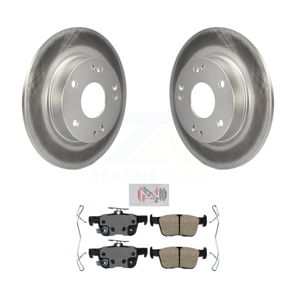 Rear Coated Disc Brake Rotors And Ceramic Pads Kit For Honda Civic Insight KGA-103788