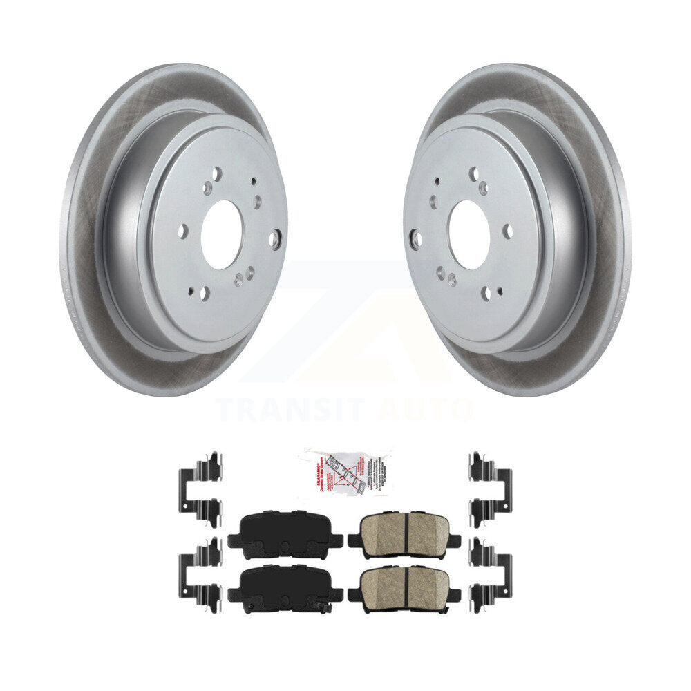Rear Coated Disc Brake Rotors And Ceramic Pads Kit For Honda Pilot Acura MDX KGA-103791