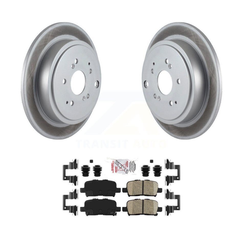 Rear Coated Disc Brake Rotors And Ceramic Pads Kit For Honda Pilot Acura MDX KGA-103792