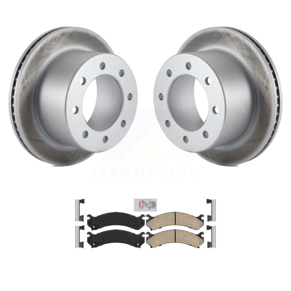 Rear Coat Brake Rotors Ceramic Pad Kit For Chevrolet GMC Silverado 3500 Sierra HD Classic KGA-103799