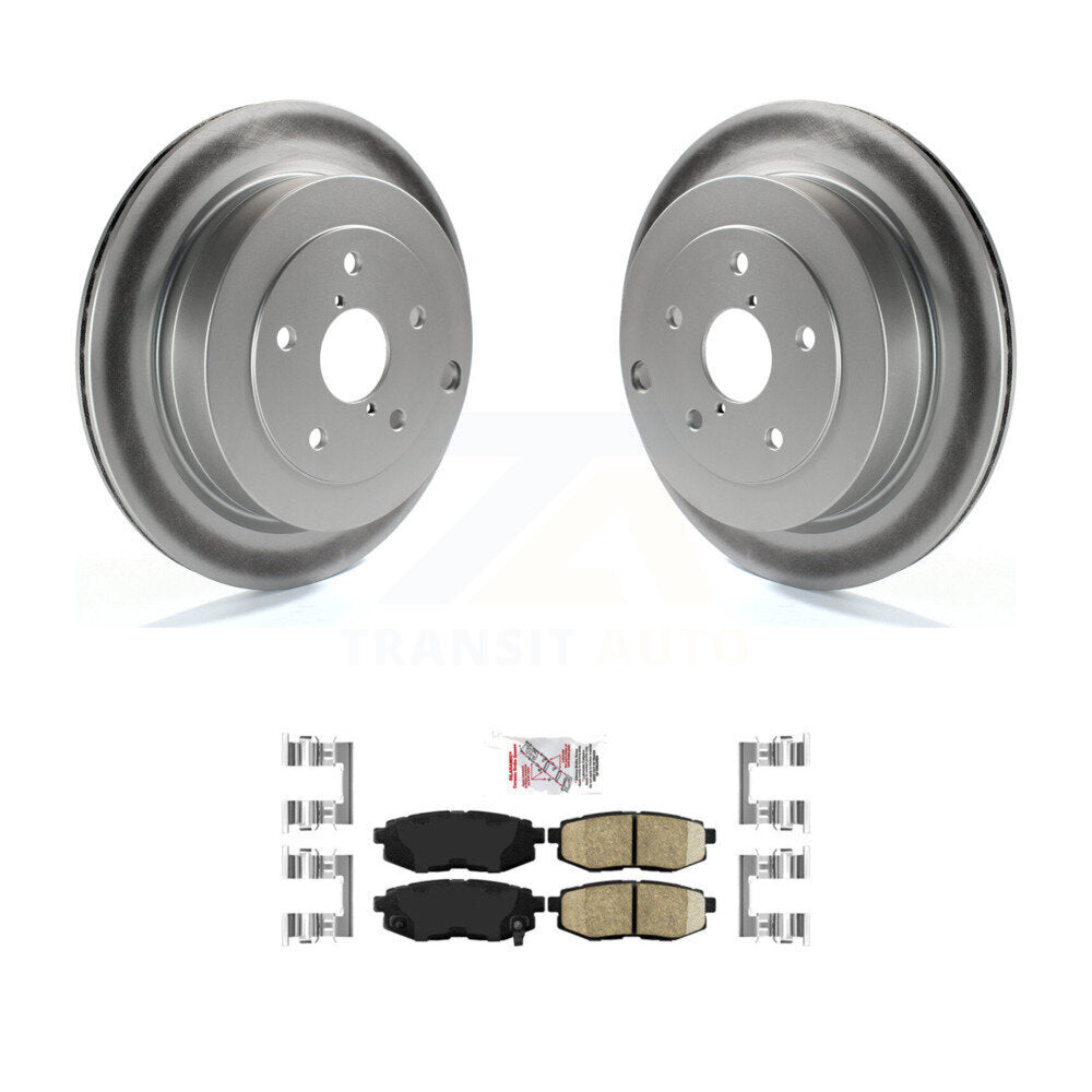 Rear Coated Disc Brake Rotors And Ceramic Pads Kit For Subaru Tribeca B9 KGA-103802