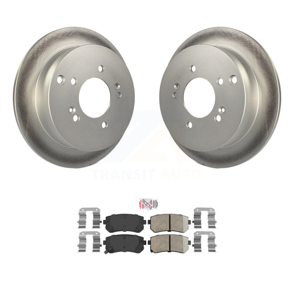 Rear Coated Disc Brake Rotors And Ceramic Pads Kit For Hyundai Tucson Kia Sportage AWD KGA-103808