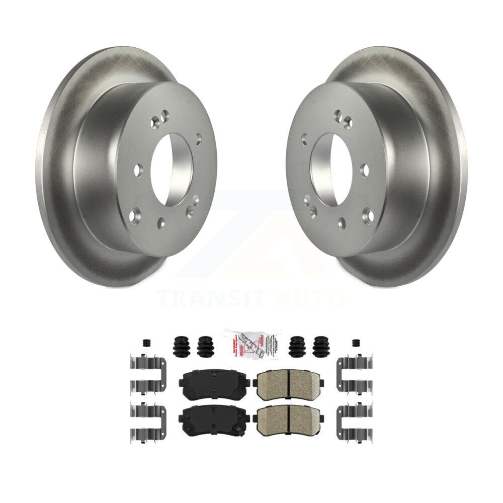 Rear Coated Disc Brake Rotors And Ceramic Pads Kit For Kia Forte Koup Forte5 KGA-103811