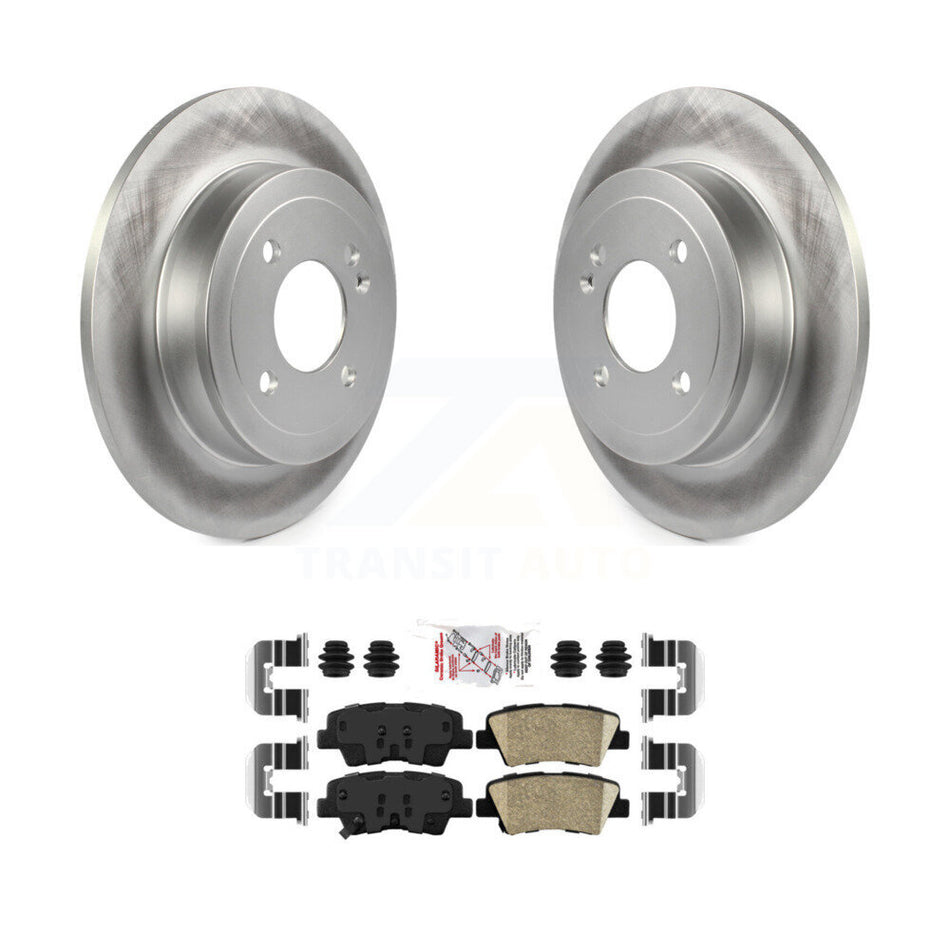 Rear Coated Disc Brake Rotors And Ceramic Pads Kit For Hyundai Accent Kia Rio KGA-103816