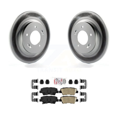 Rear Coat Disc Brake Rotors Ceramic Pad Kit For Kia Optima Hyundai Sonata Soul EV Cadenza KGA-103818
