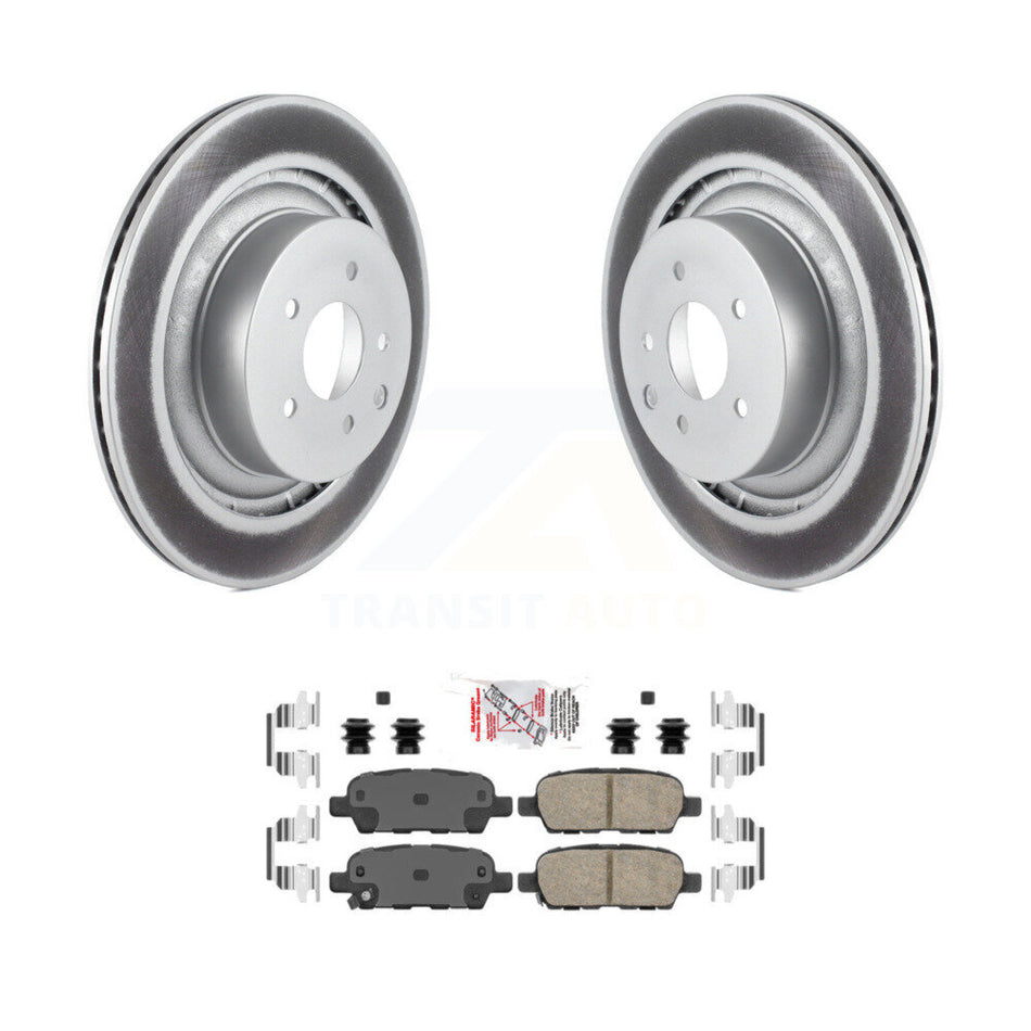 Rear Coated Brake Rotor Ceramic Pad Kit For 2014 INFINITI Q60 Sport/Premium KGA-103831