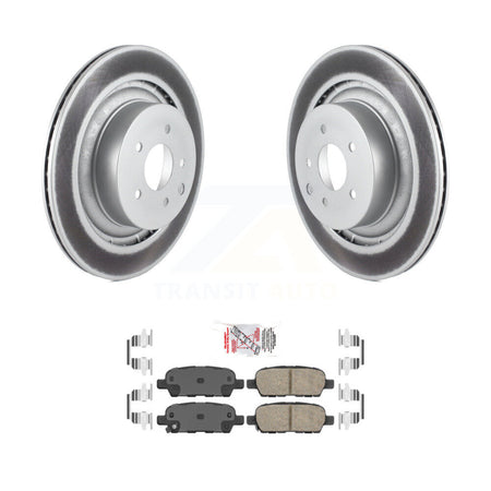 Rear Coated Brake Rotor Ceramic Pad Kit For 2014 INFINITI Q60 Sport/Premium KGA-103832