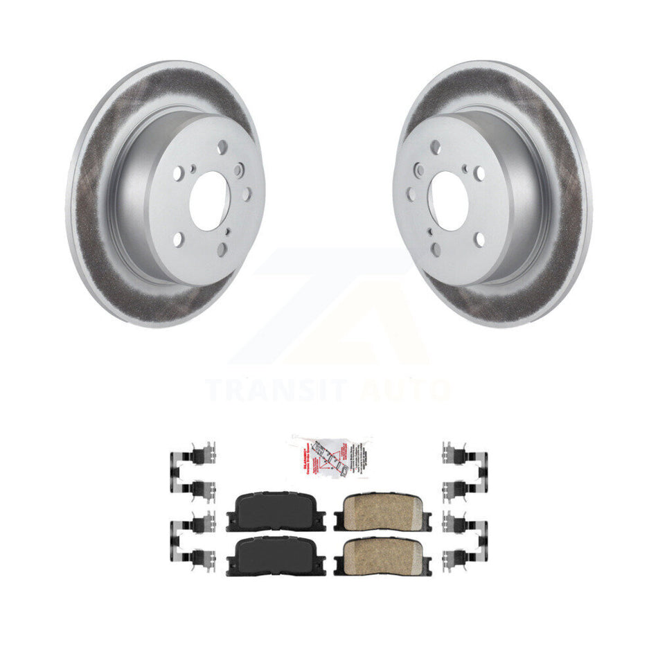 Rear Coated Disc Brake Rotors And Ceramic Pads Kit For 2001-2003 Toyota Highlander AWD KGA-103835