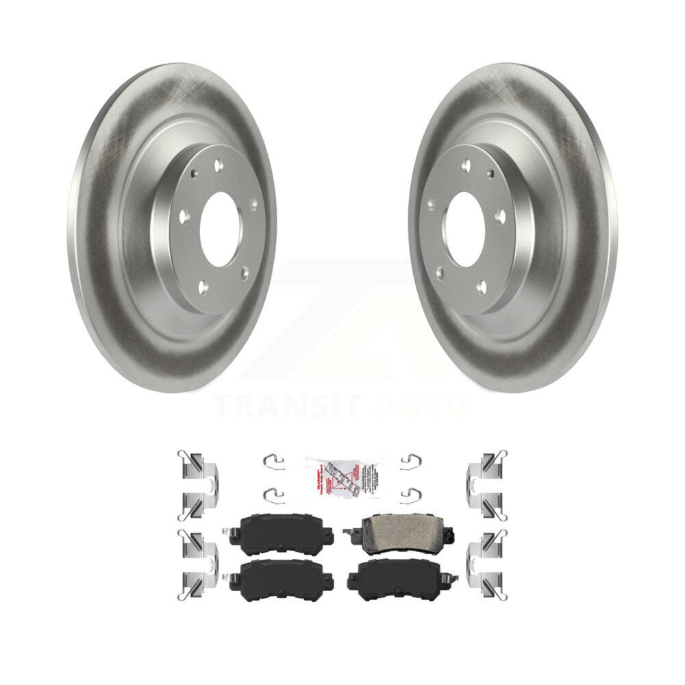 Rear Coated Disc Brake Rotors And Ceramic Pads Kit For 2013-2015 Mazda CX-5 KGA-103840