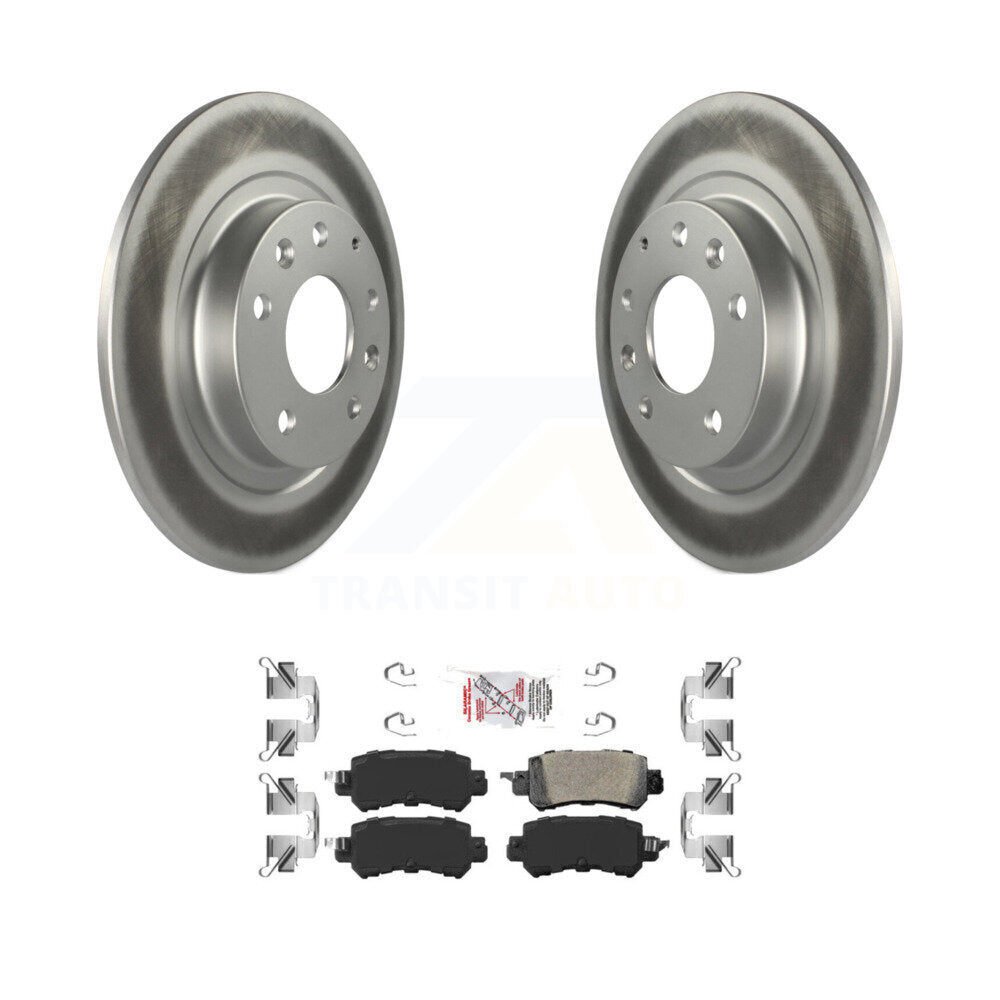 Rear Coated Disc Brake Rotors And Ceramic Pads Kit For 2016-2018 Mazda CX-3 KGA-103843