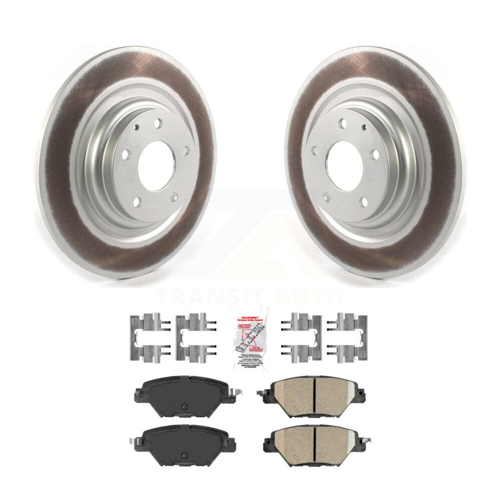 Rear Coated Disc Brake Rotors And Ceramic Pads Kit For 2016-2023 Mazda CX-9 KGA-103850