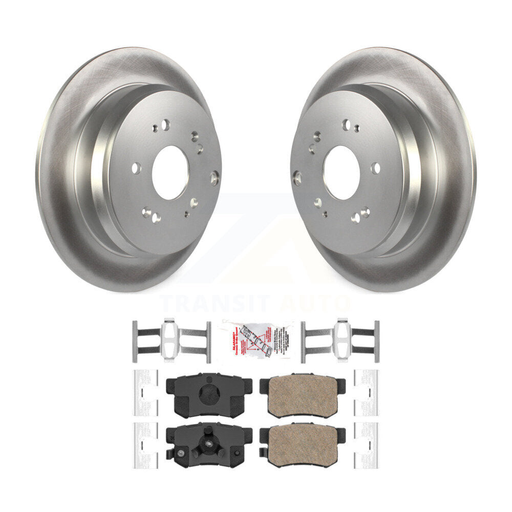 Rear Coated Disc Brake Rotors And Ceramic Pads Kit For Honda CR-V Acura RDX KGA-103854