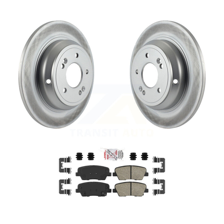 Rear Coated Disc Brake Rotors And Ceramic Pads Kit For Hyundai Genesis KGA-103868