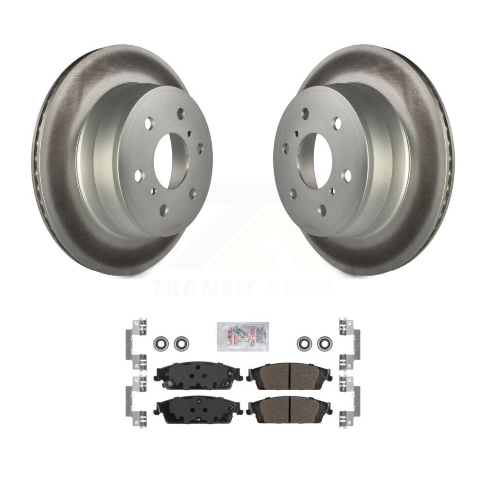 Rear Coat Brake Rotor Semi-Metallic Pad Kit For Chevrolet GMC Silverado 1500 Sierra Tahoe KGA-103872