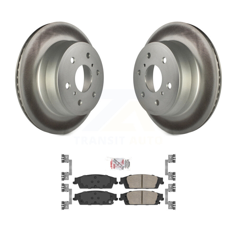 Rear Coat Brake Rotor Ceramic Pad Kit For Chevrolet GMC Silverado 1500 Sierra Tahoe Yukon KGA-103873