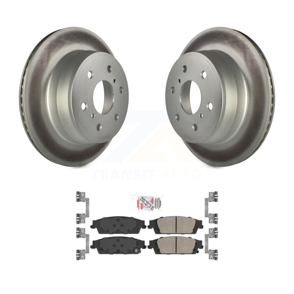 Rear Coat Brake Rotor Ceramic Pad Kit For Chevrolet GMC Silverado 1500 Sierra Tahoe Yukon KGA-103873