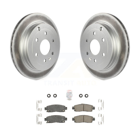 Rear Coated Brake Rotor & Ceramic Pad Kit For GMC Acadia Buick Enclave Chevrolet Traverse KGA-103878