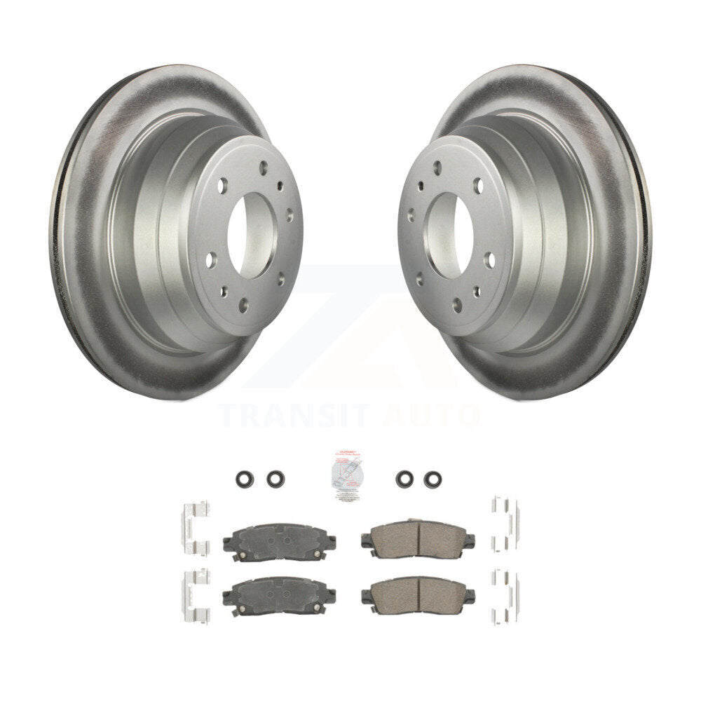 Rear Coat Brake Rotor Ceramic Pad Kit For Chevrolet GMC Trailblazer Envoy XL EXT SSR Saab KGA-103880