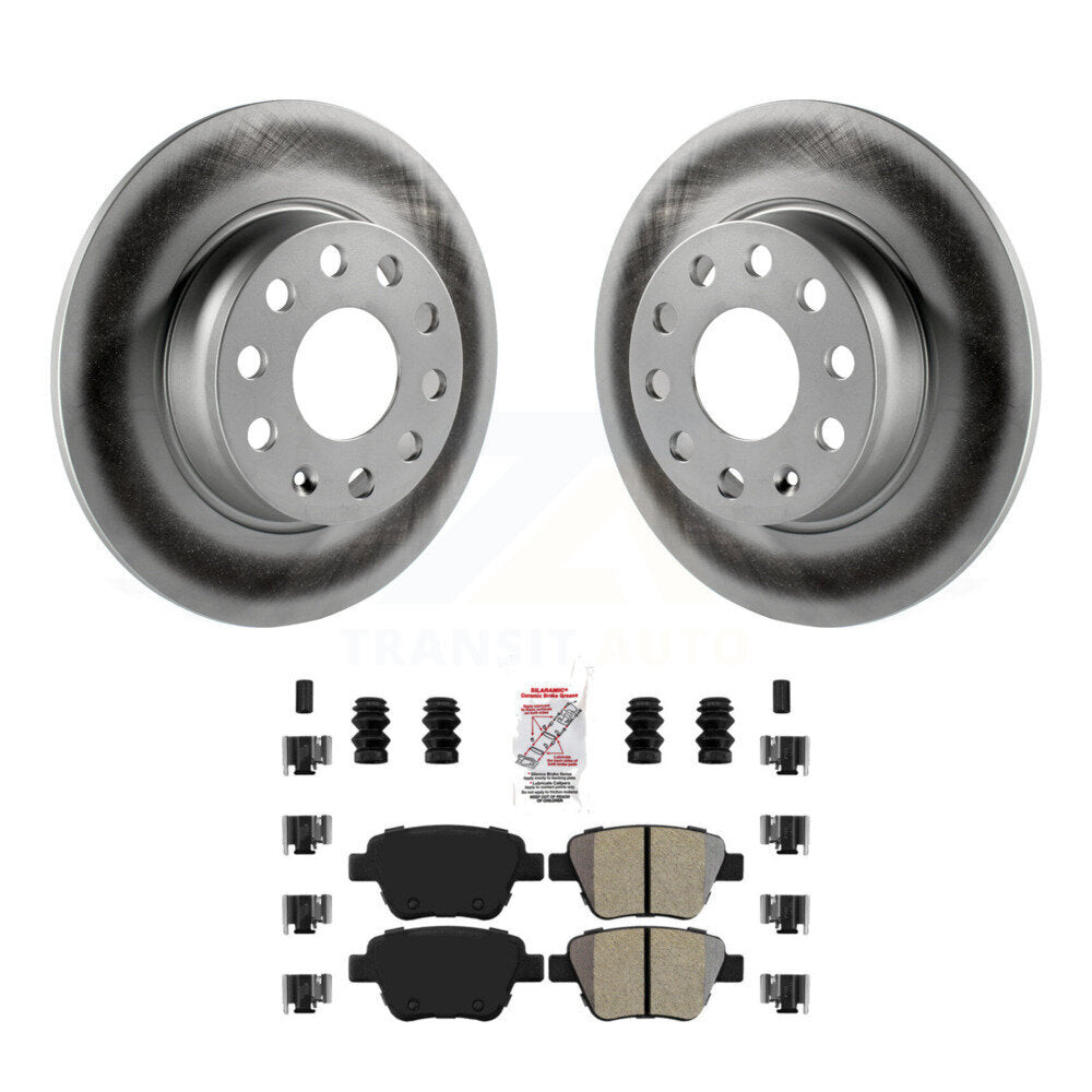 Rear Coated Brake Rotor Semi-Metallic Pad Kit For Volkswagen Jetta Golf Beetle Passat GTI KGA-103882