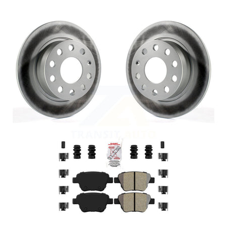 Rear Coated Disc Brake Rotor & Semi-Metallic Pad Kit For Volkswagen Jetta Eos Audi A3 GTI KGA-103884