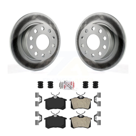 Rear Coated Disc Brake Rotors And Semi-Metallic Pads Kit For Volkswagen Golf Alltrack KGA-103886