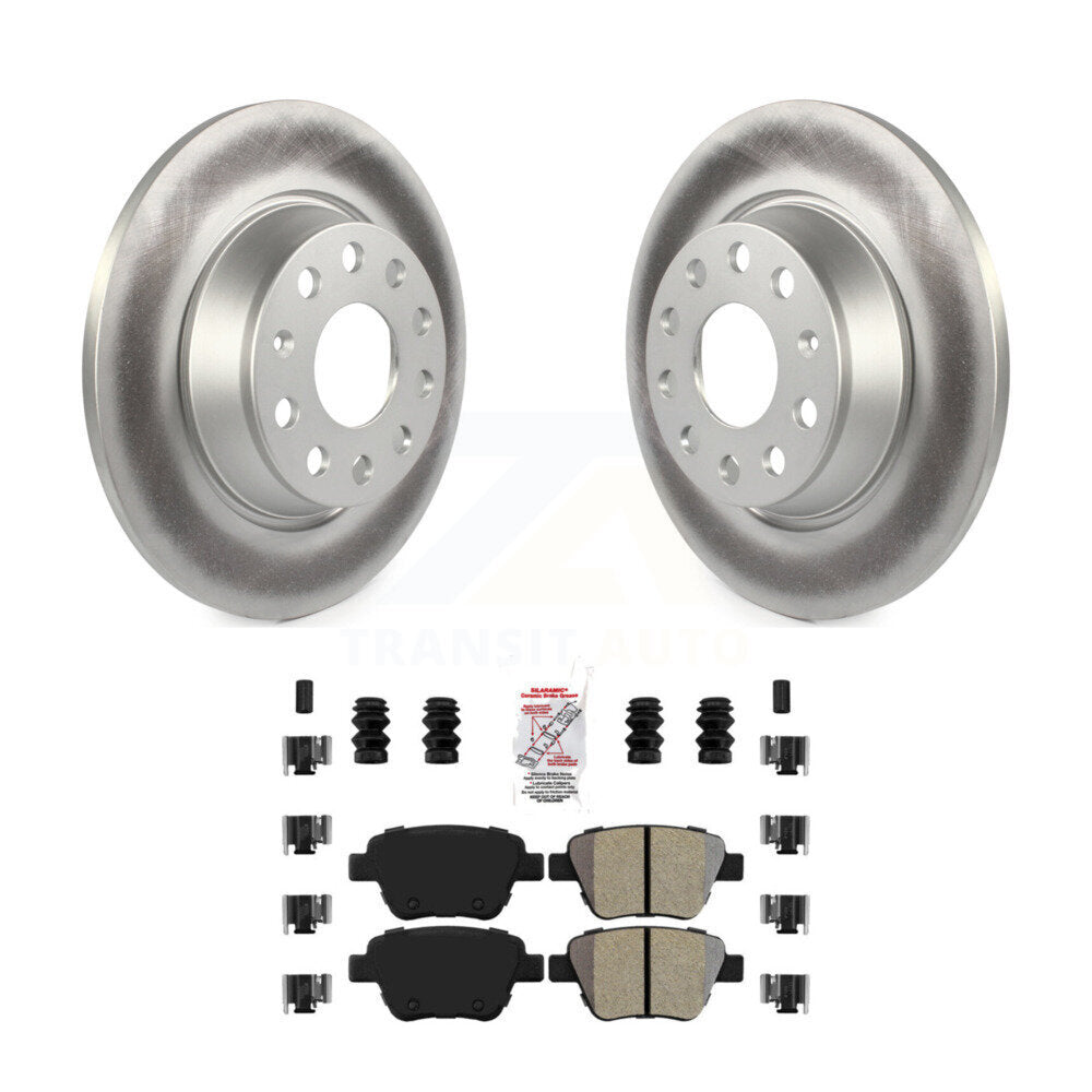 Rear Coated Disc Brake Rotor And Semi-Metallic Pad Kit For Audi A3 Quattro Volkswagen Eos KGA-103889