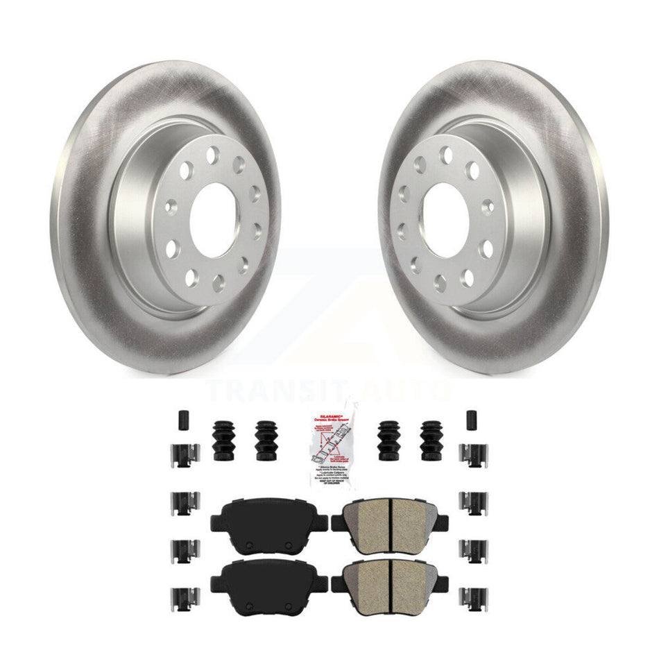 Rear Coated Disc Brake Rotor And Semi-Metallic Pad Kit For Audi A3 Quattro Volkswagen Eos KGA-103889