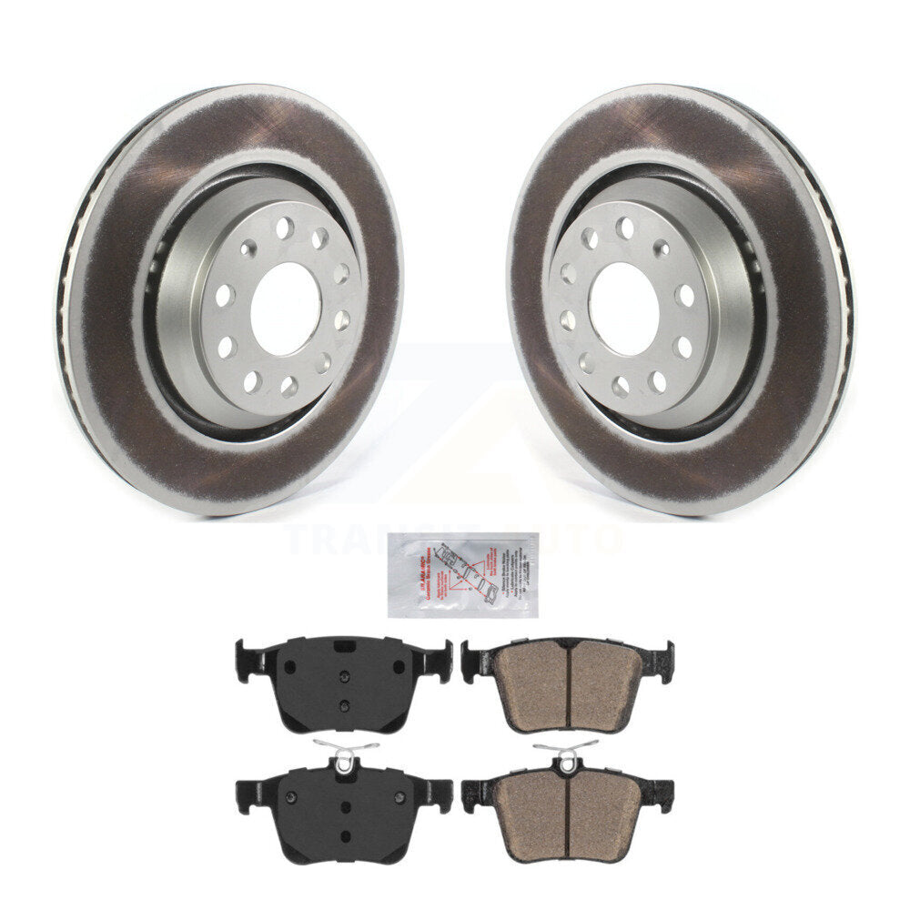 Rear Coated Disc Brake Rotors And Ceramic Pads Kit For Volkswagen Atlas Golf R KGA-103895
