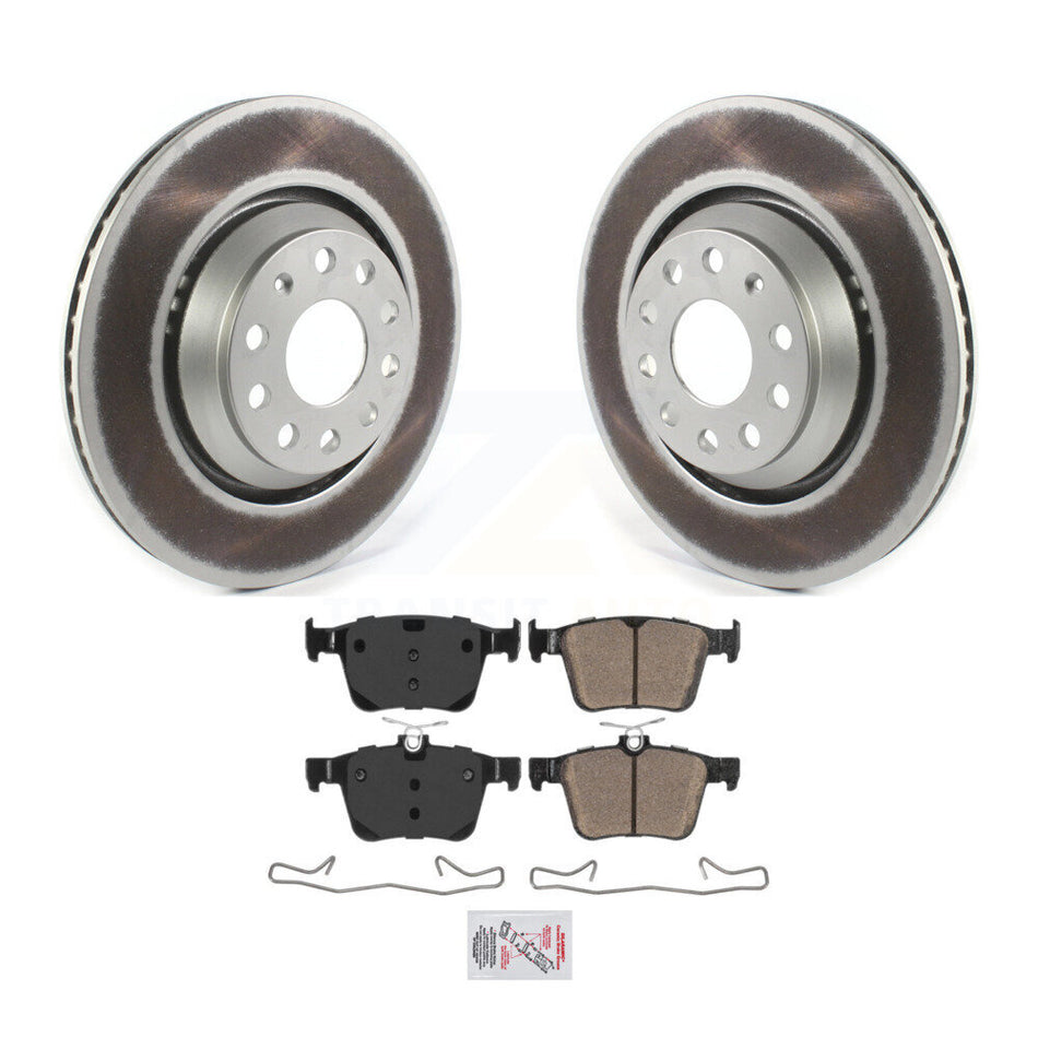 Rear Coated Disc Brake Rotors And Ceramic Pads Kit For Volkswagen Atlas Golf R KGA-103895