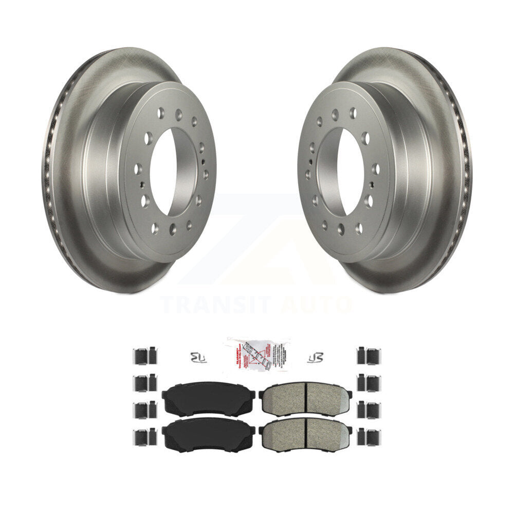 Rear Coated Brake Rotor & Semi-Metallic Pad Kit For Toyota 4Runner Lexus GX460 FJ Cruiser KGA-103900