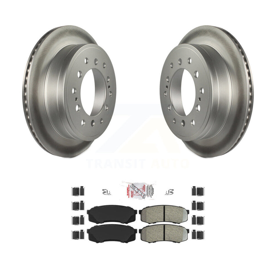 Rear Coated Brake Rotor & Semi-Metallic Pad Kit For Toyota 4Runner Lexus GX460 FJ Cruiser KGA-103900