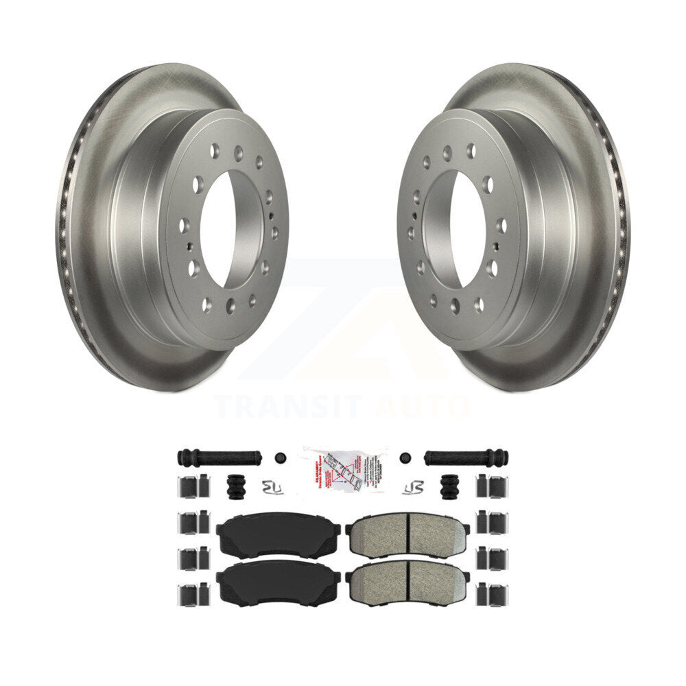 Rear Coated Brake Rotor & Semi-Metallic Pad Kit For Toyota 4Runner Lexus GX460 FJ Cruiser KGA-103901